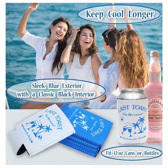 Last Toast On The Coast Bachelorette Party Can Sleeves(12 PCS) - Picture 5 of 5